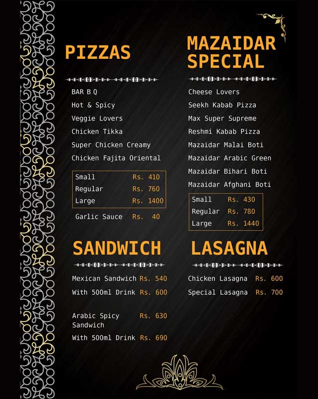 Mazaidar Haleem & Foods menu