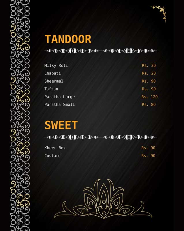 Mazaidar Haleem & Foods menu