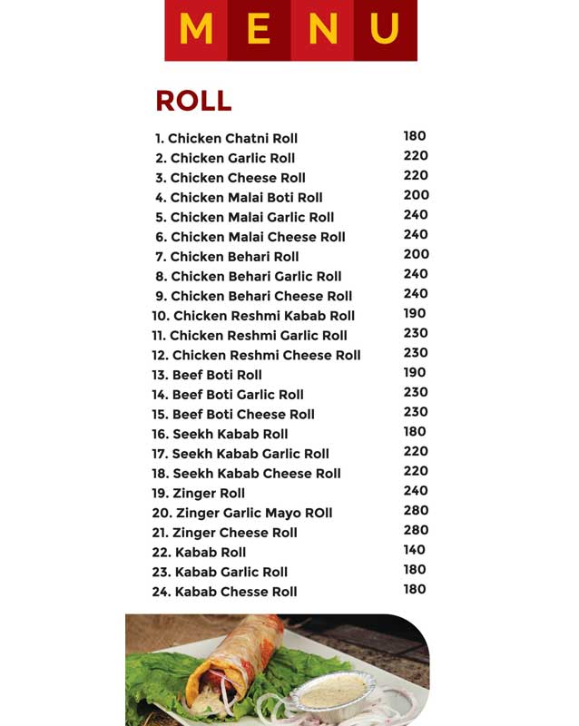 MD Burger & Broast menu