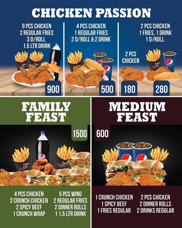 MeaChic menu