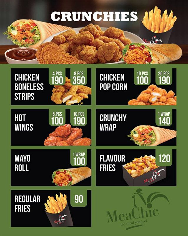MeaChic menu