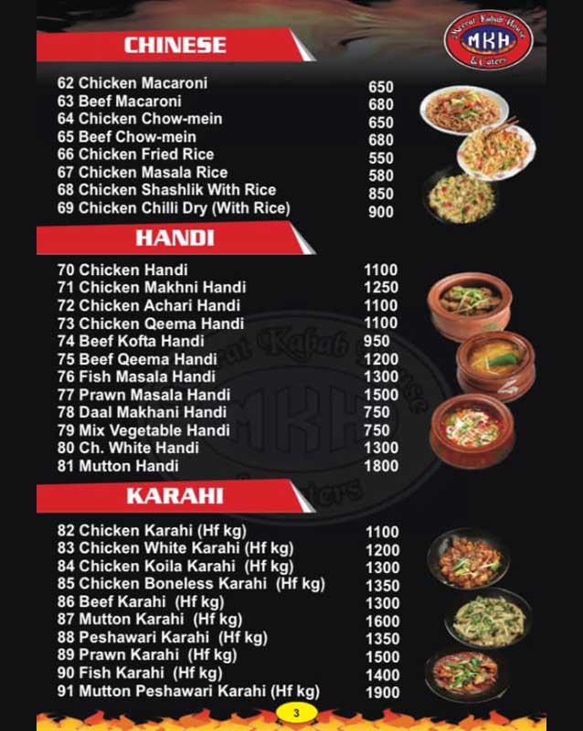 Meerath Kabab House & Caters menu