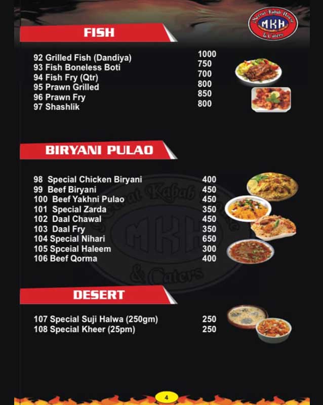 Meerath Kabab House & Caters menu