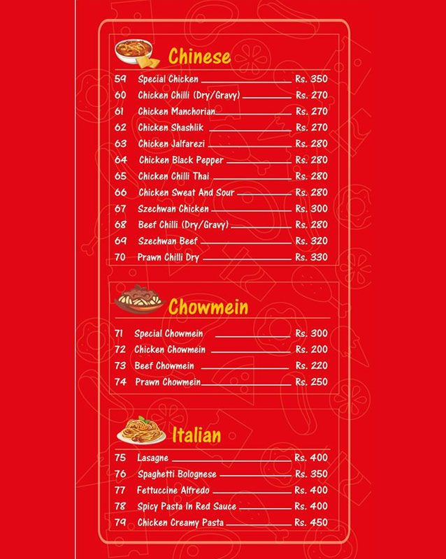 Meet n Eat menu