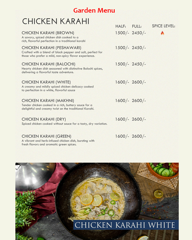 Mehran Sajji & Caterers menu