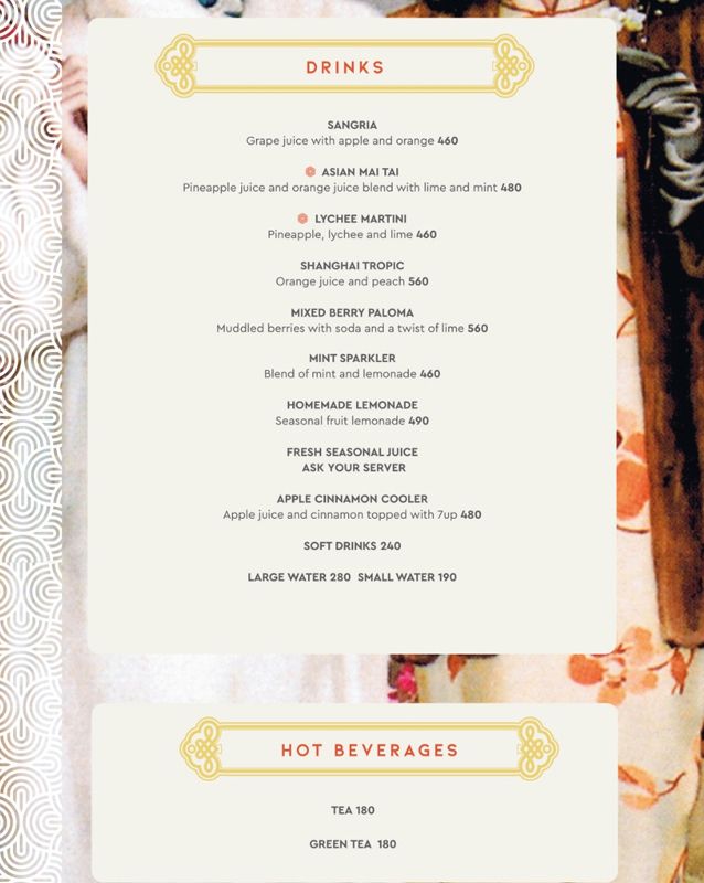 Shanghai Social menu