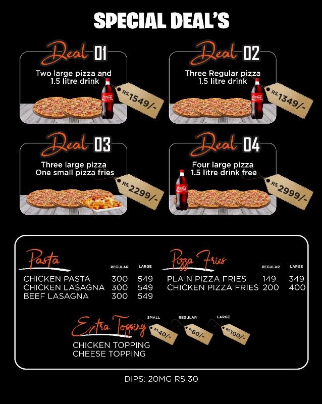 Miami Pizza House menu