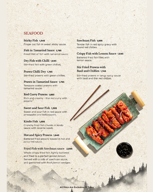 Ming's Patio menu