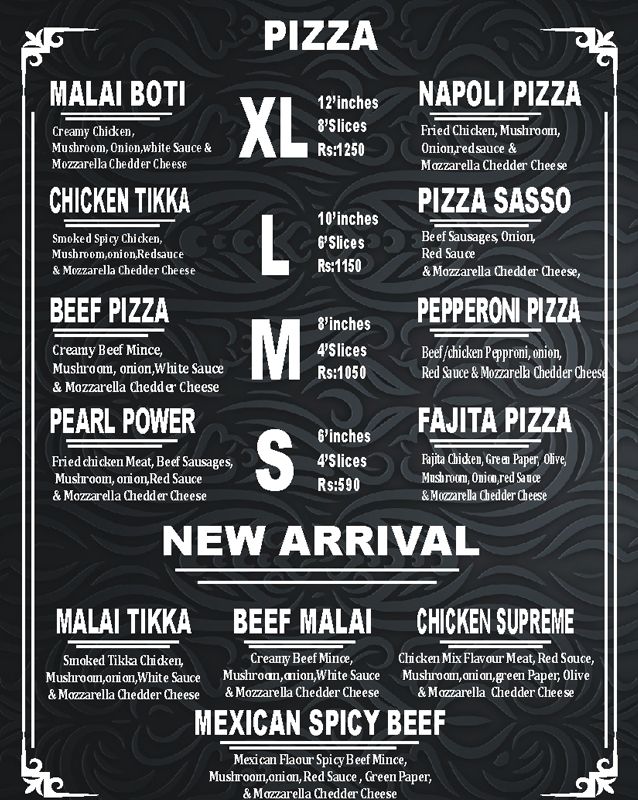 Miss Hen menu