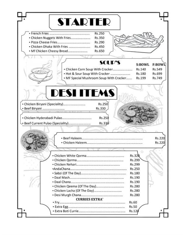 Mohsin Foods menu