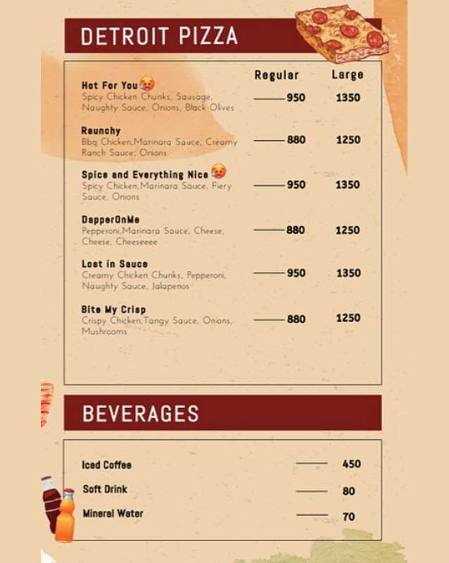 Snacc menu