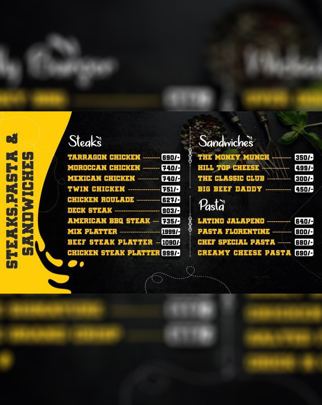 Money in the Tummy menu