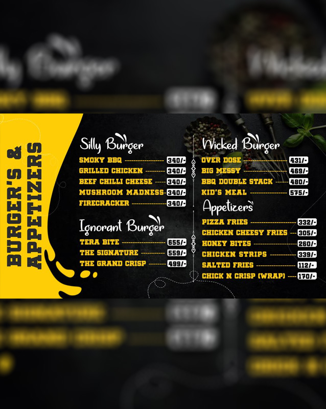 Money in the Tummy menu