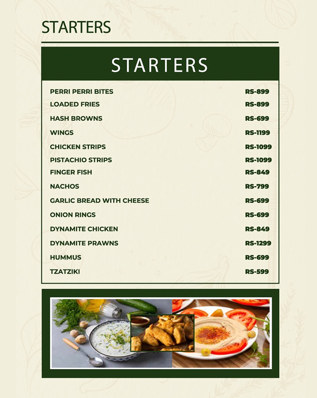 Soho Cafe & Grill  menu