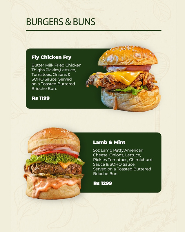 Soho Cafe & Grill  menu