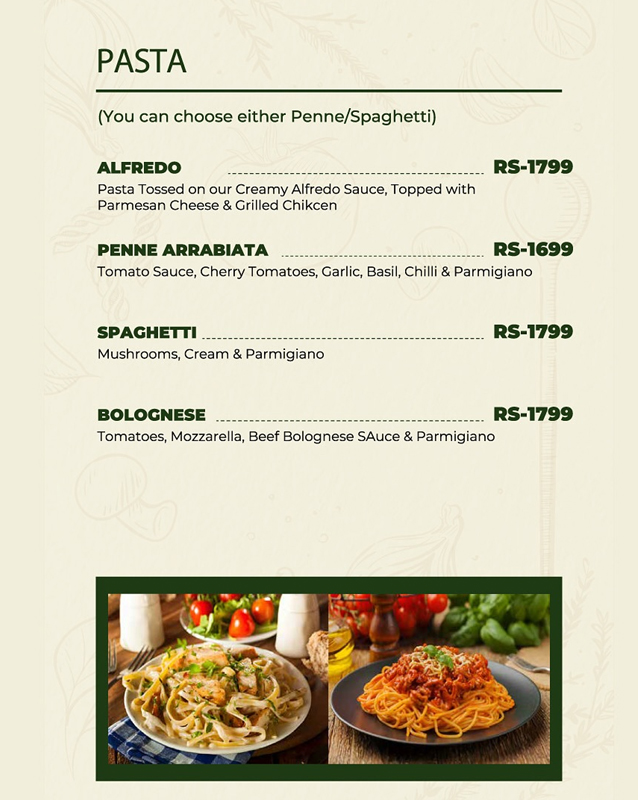Soho Cafe & Grill  menu