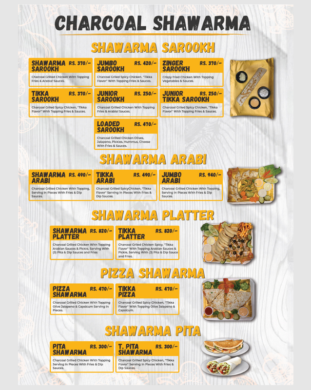 MR. ARAB menu