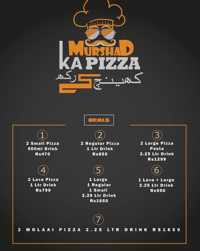 Murshad ka Pizza menu
