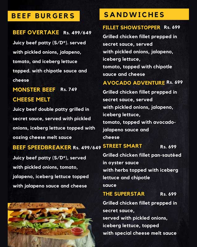 Street Kitchen menu