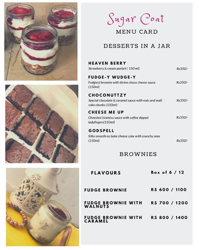 Sugar Coat menu