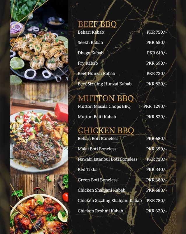 Nawaab Saab Restaurant menu
