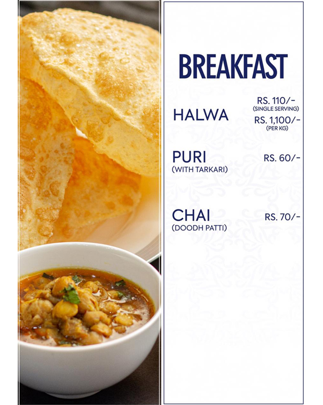 New Dilpasand Sweets menu