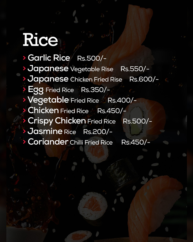 Sushi Empire menu