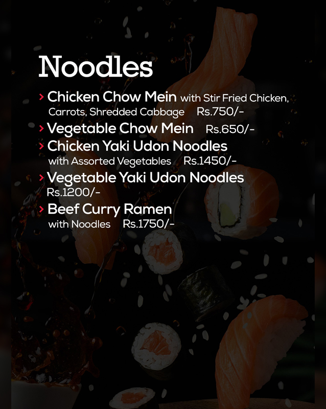 Sushi Empire menu