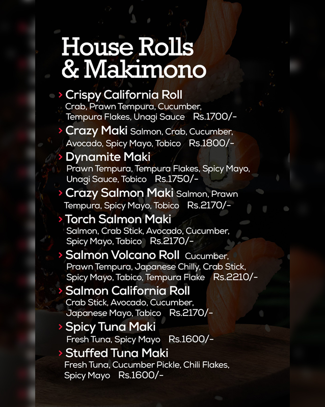 Sushi Empire menu