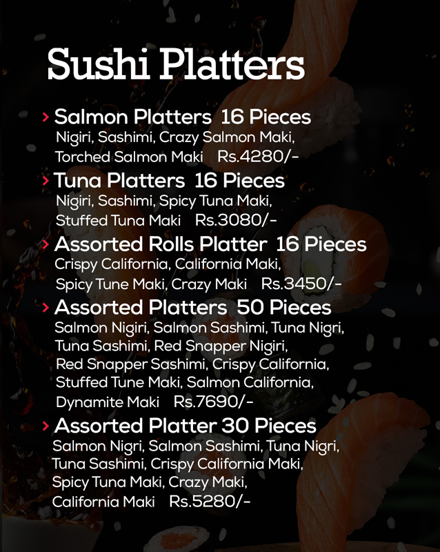 Sushi Empire menu