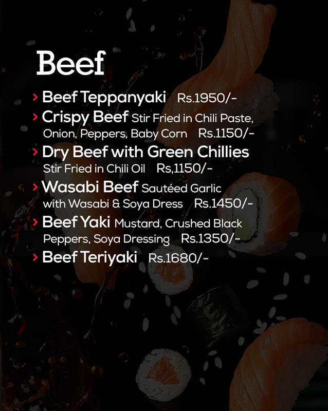 Sushi Empire menu