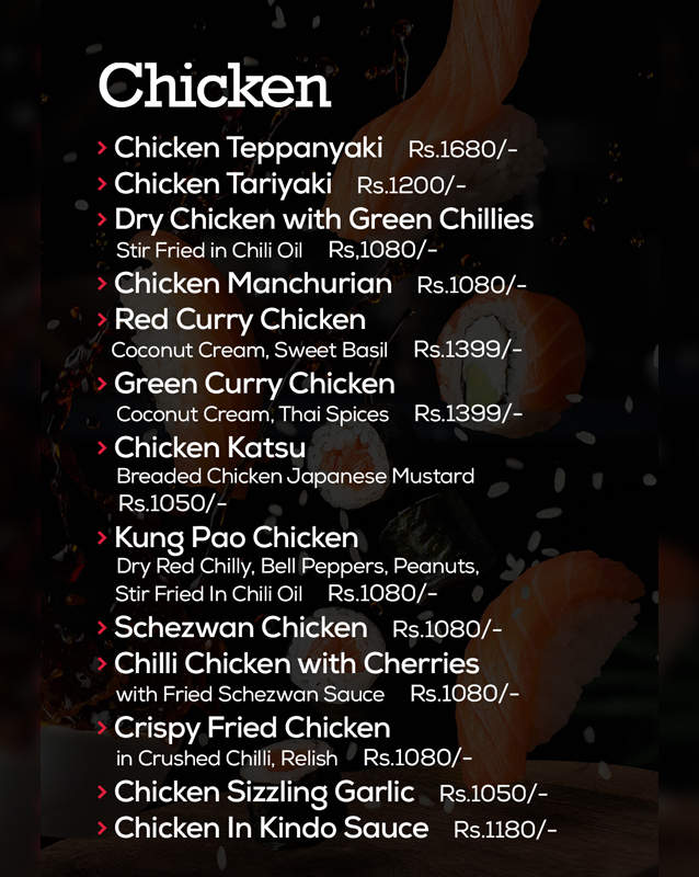 Sushi Empire menu