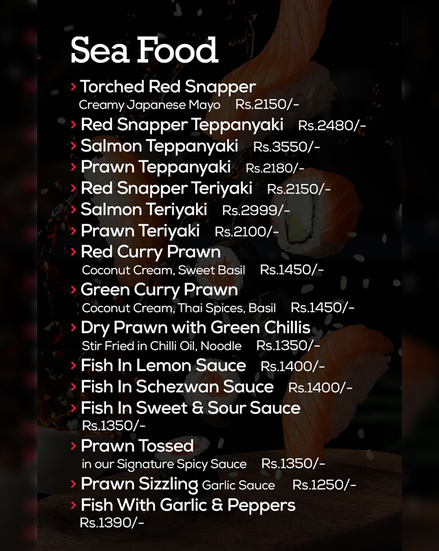 Sushi Empire menu