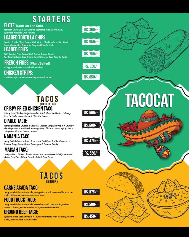 Tacocat menu