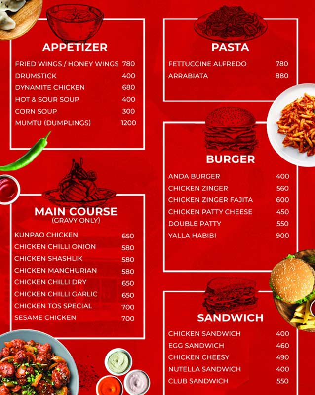 Taste of Skardu menu