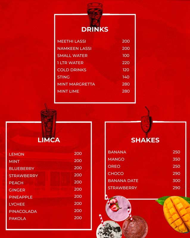 Taste of Skardu menu