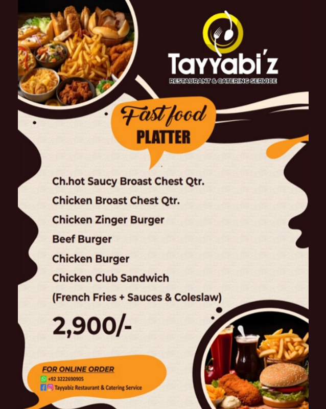 Tayyabiz Restaurant & Catering Services menu