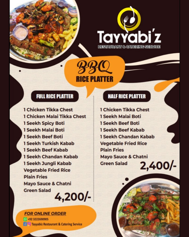 Tayyabiz Restaurant & Catering Services menu