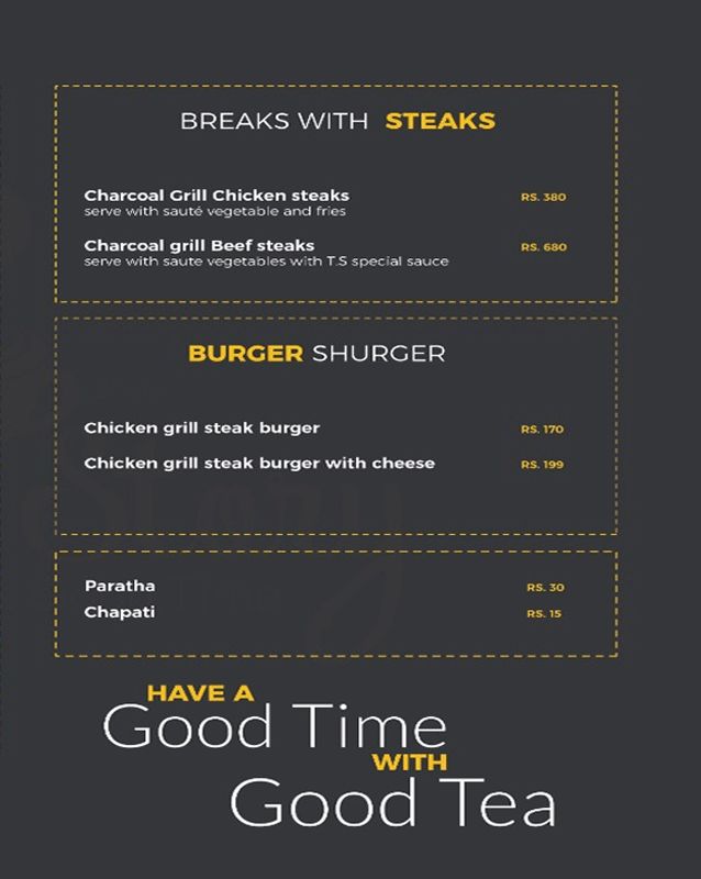 Tea Story menu