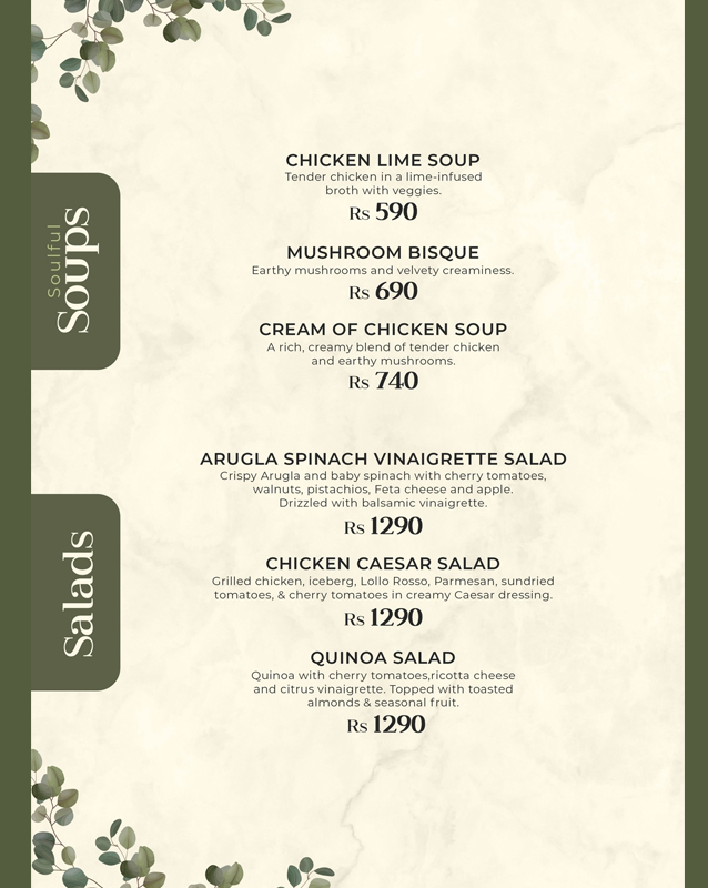 Terraza  menu