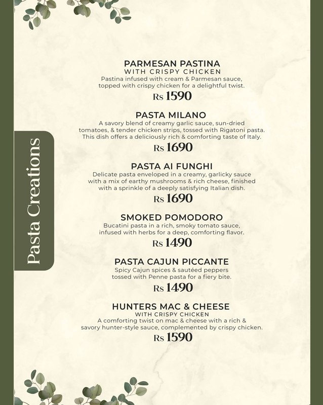 Terraza  menu