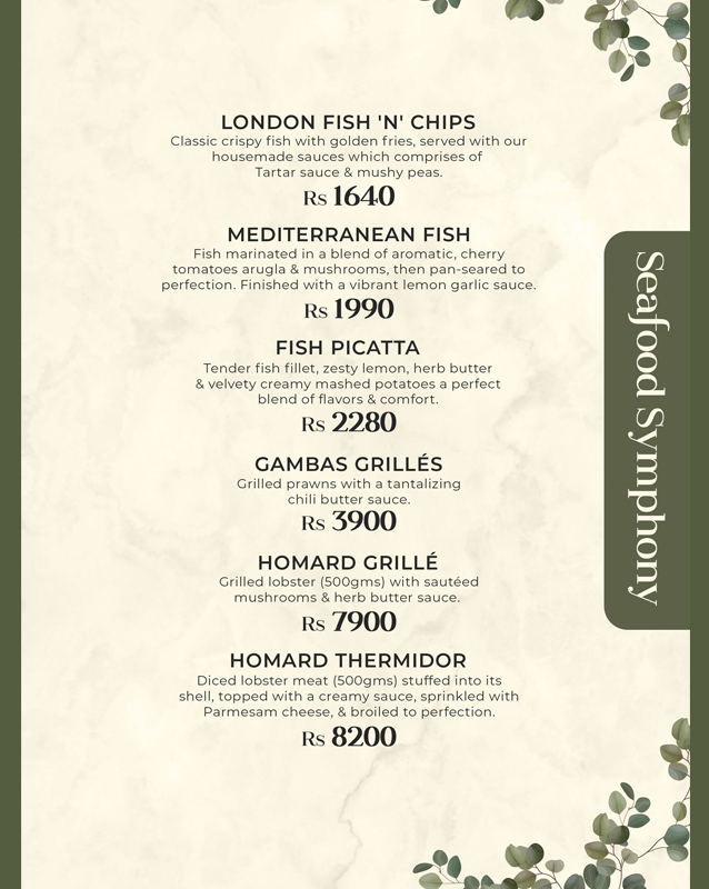 Terraza  menu