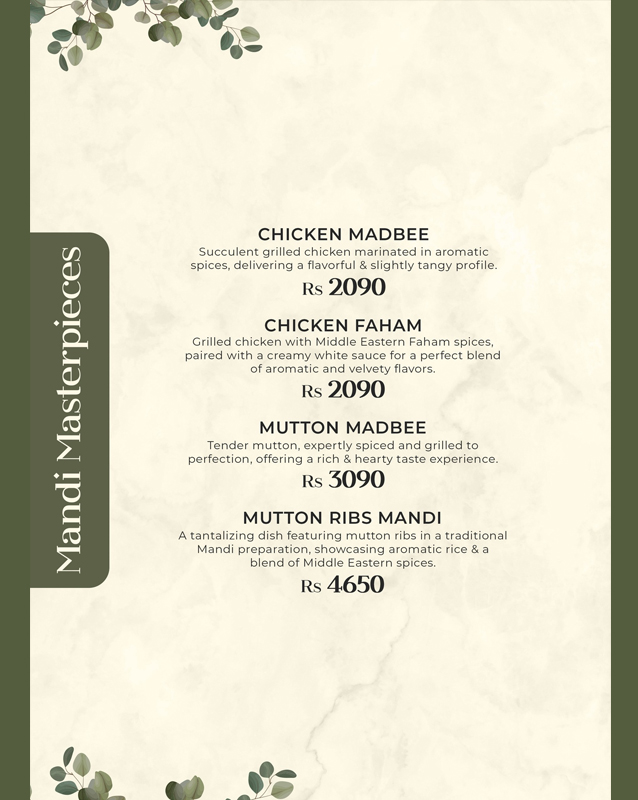 Terraza  menu