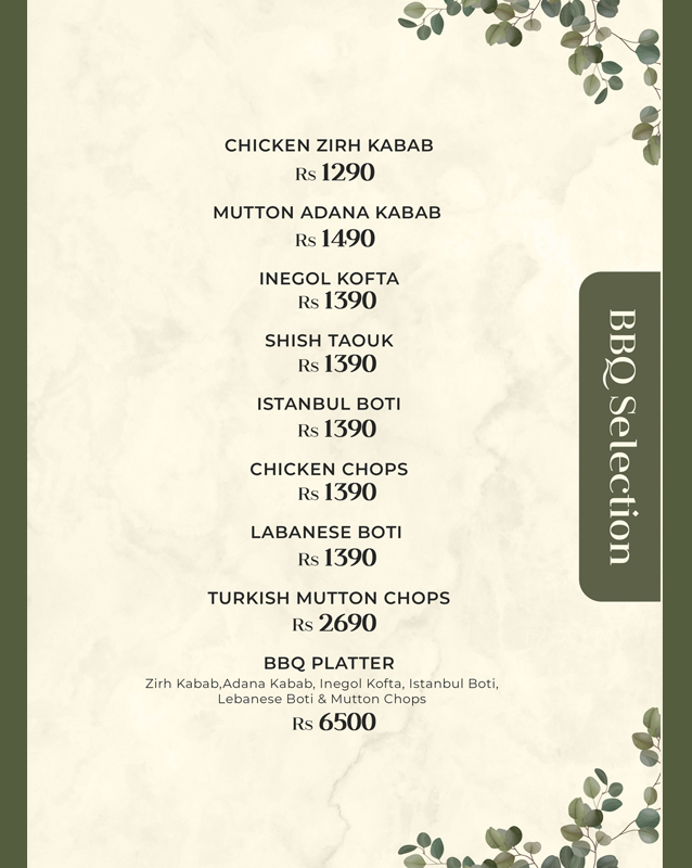 Terraza  menu