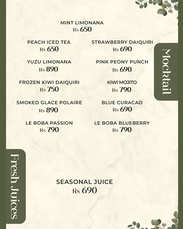 Terraza  menu
