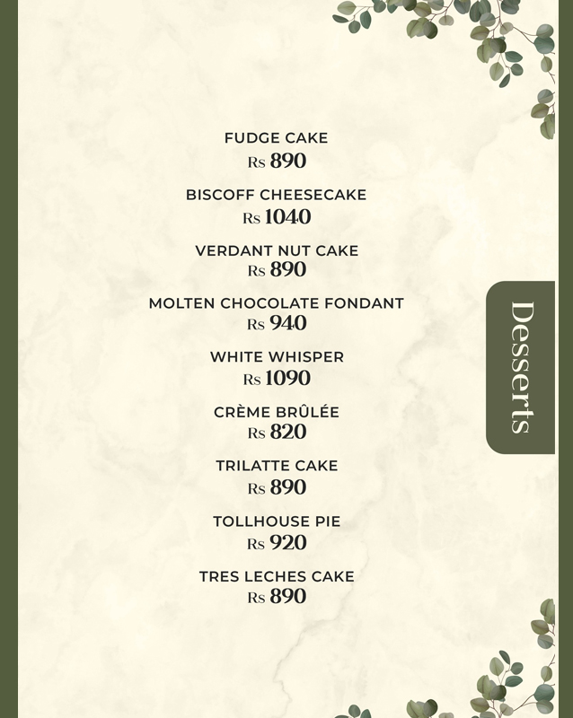 Terraza  menu