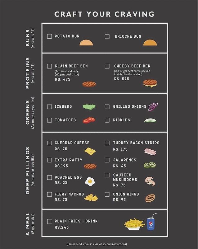 The 2B's menu