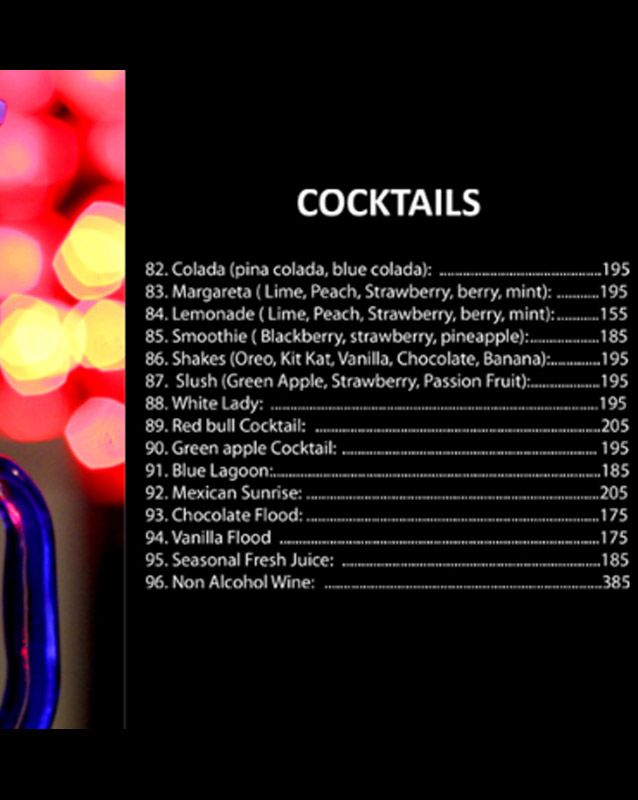 The Barcode Cafe menu