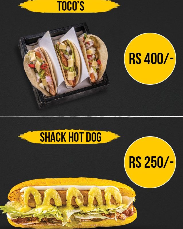 The Burger Shack menu