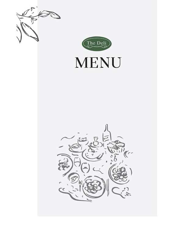 The Deli menu